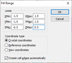 Fill (Cell) Range dialog