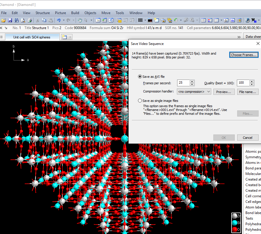 Screenshot of Save Video Sequence dialog
